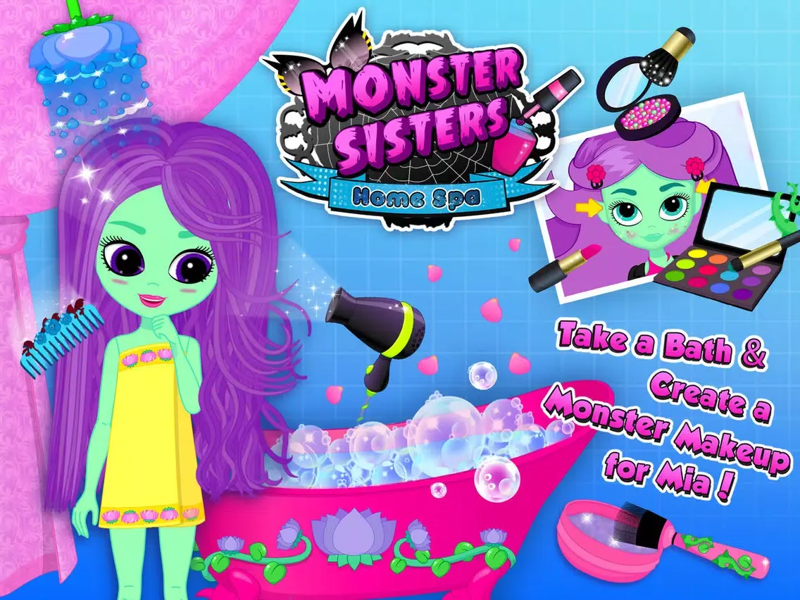 Capturas de pantalla de Monster Sisters 2 Home Spa - No Ads iPad 