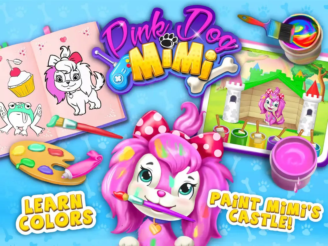 Tangkapan skrin Pink Dog Mimi - My Virtual Pet - No Ads iPad 