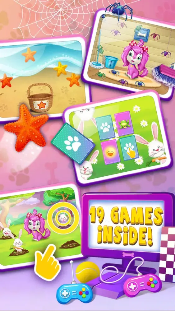Tangkapan skrin Pink Dog Mimi - My Virtual Pet - No Ads