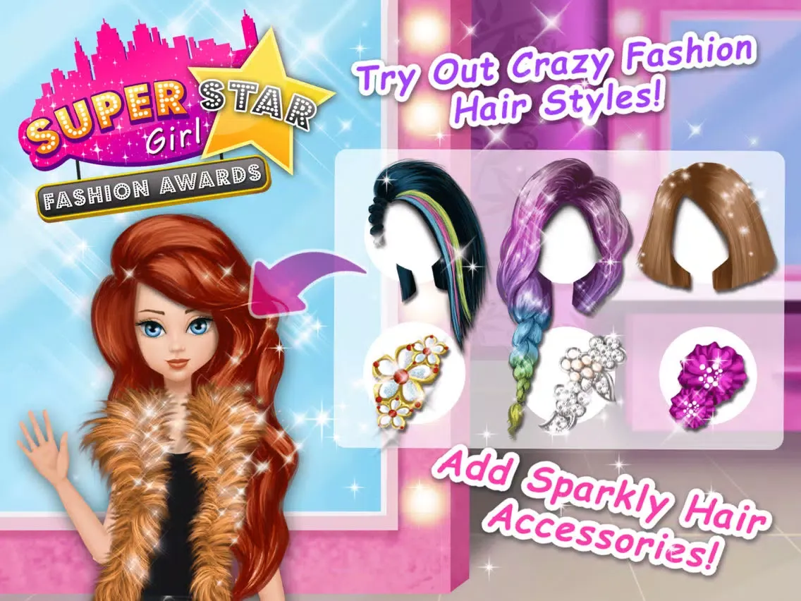 Capturas de tela do Superstar Girl Fashion Awards - No Ads iPad 