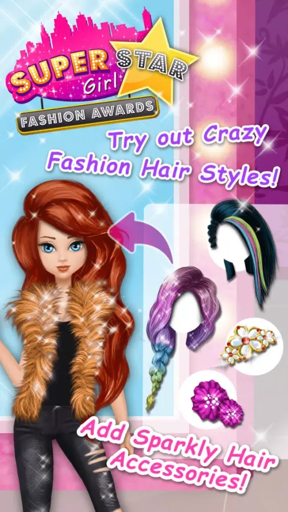 Capturas de tela do Superstar Girl Fashion Awards - No Ads