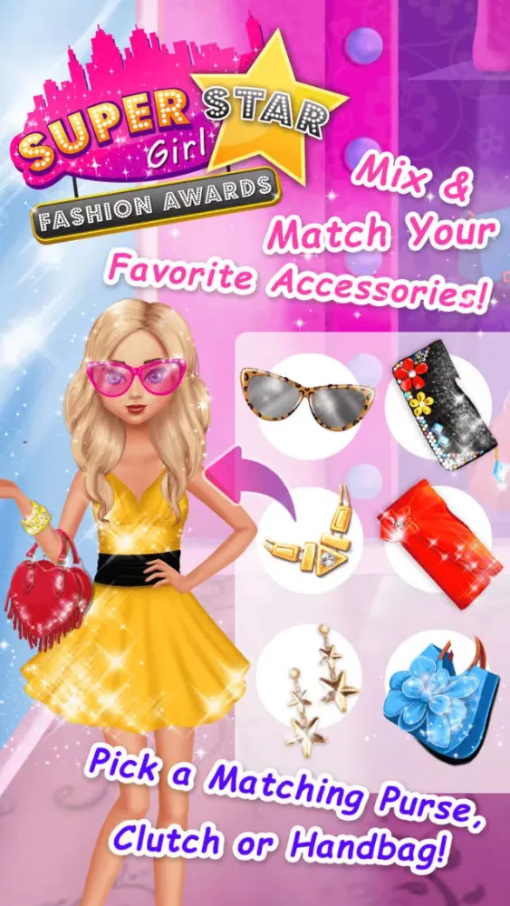 Capturas de tela do Superstar Girl Fashion Awards - No Ads