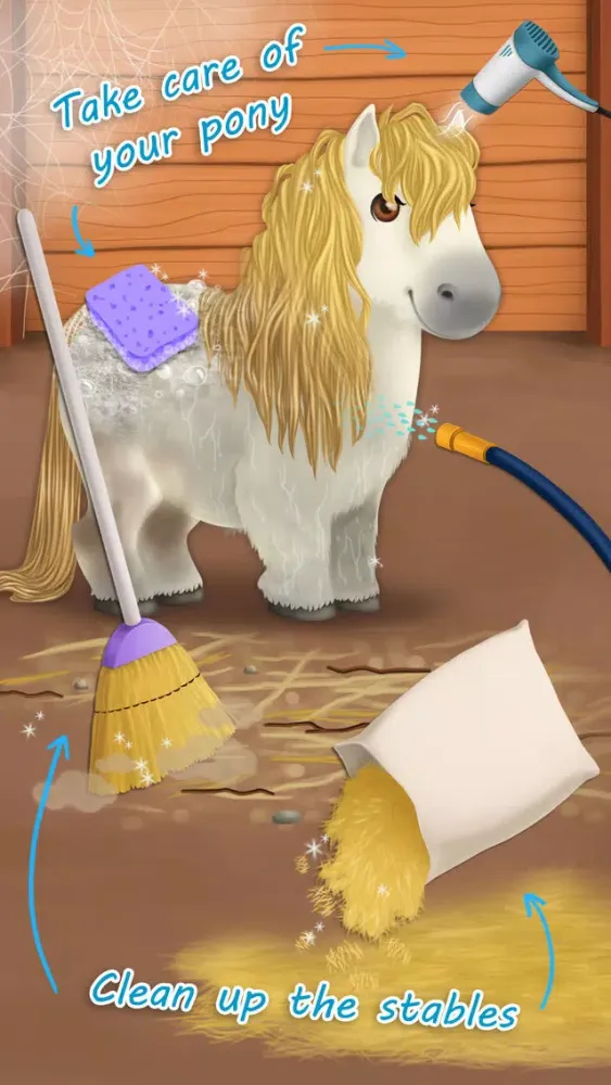 Sweet Baby Girl Cleanup 3 House Chores, Car Wash and Pony Care - Kids Game স্ক্রিনশট