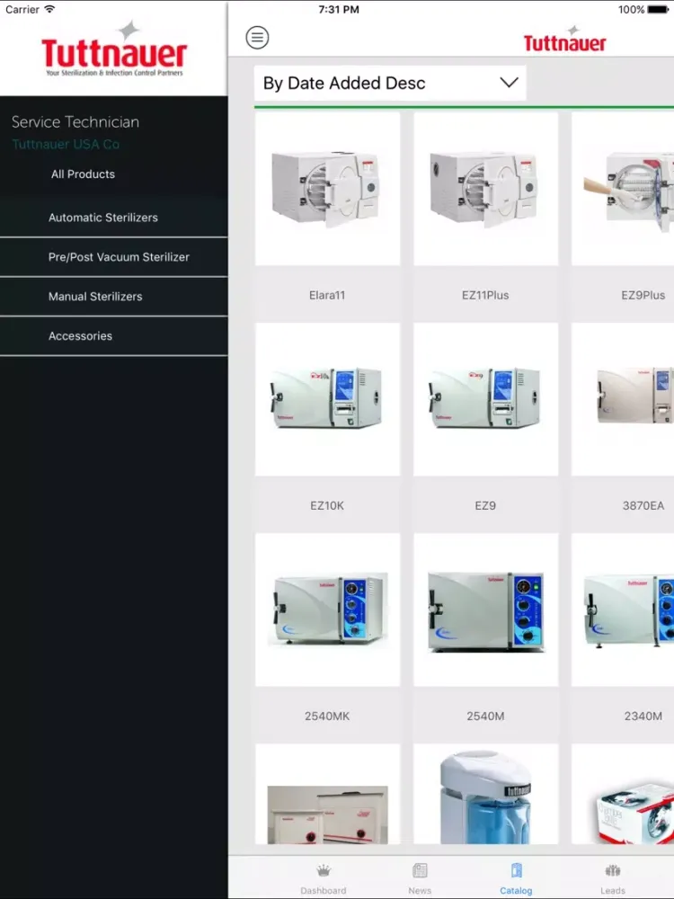 Zrzuty ekranu Tuttnauer USA Dealer App iPad 