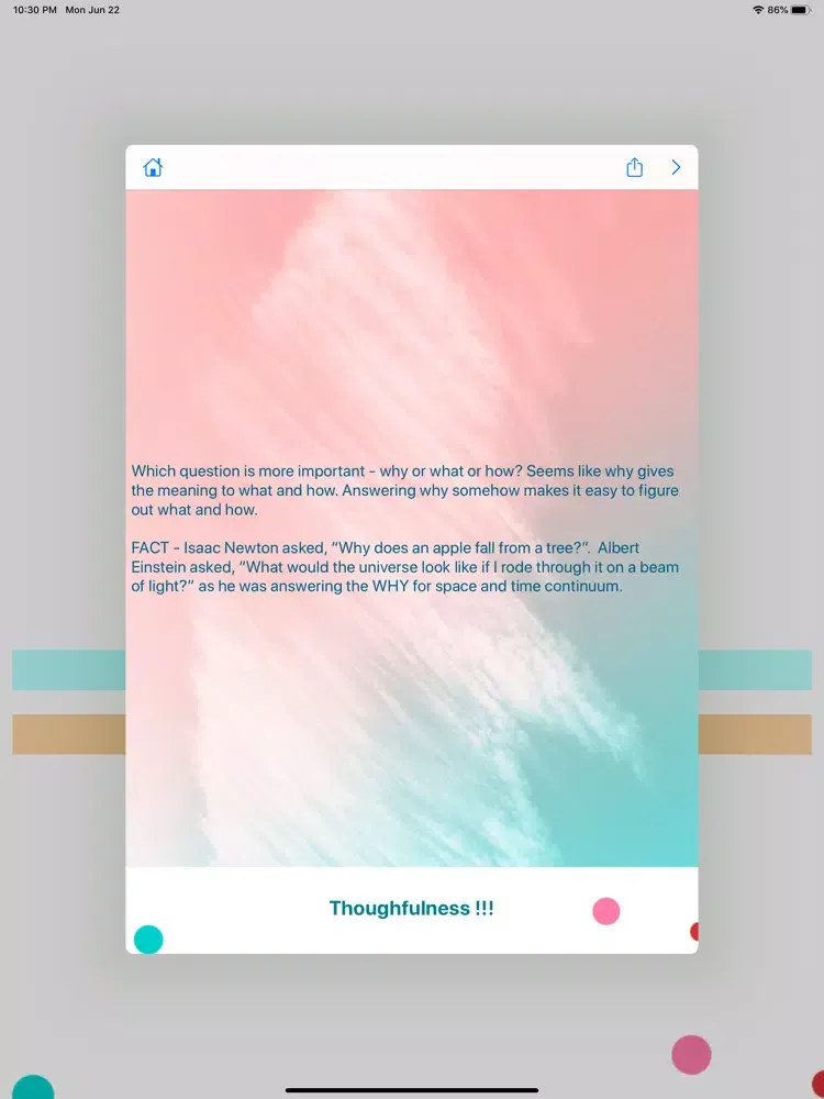 Ảnh chụp màn hình của Thought Provoking with Facts iPad 