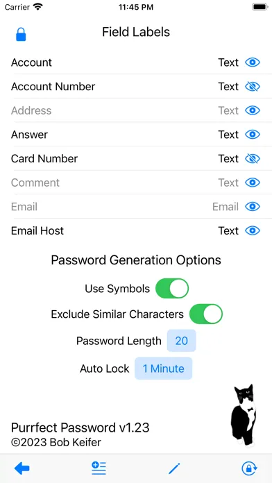 Purrfect Password स्क्रीनशॉट