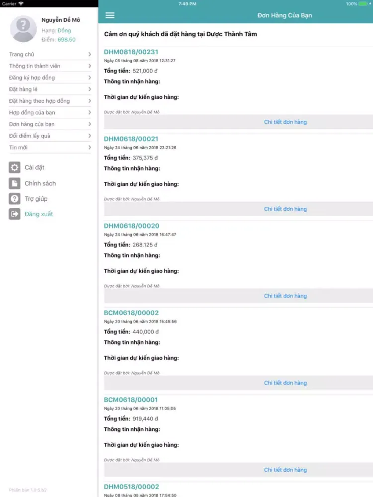 Dược Thành Tâm iPad  Ekran Görüntüleri