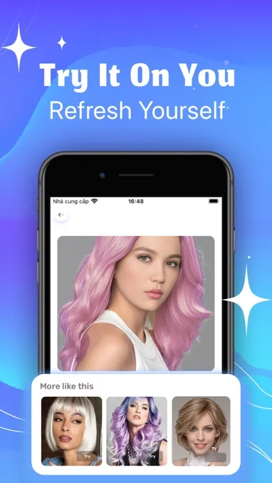 Ảnh chụp màn hình của Hair Color Changer Hair Try On