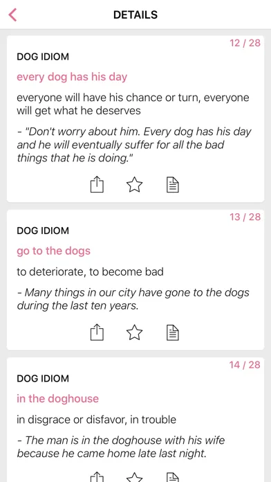 Tangkapan skrin Animal - Legal idioms