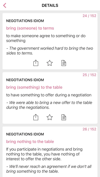 Capturas de tela do Body - Negotiation idioms