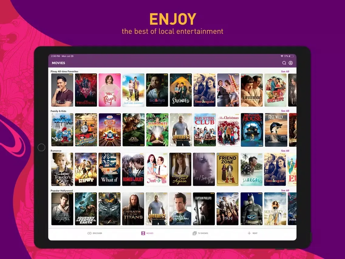 HOOQ - Movies, TV Shows & News iPad  سکرین شاٹس
