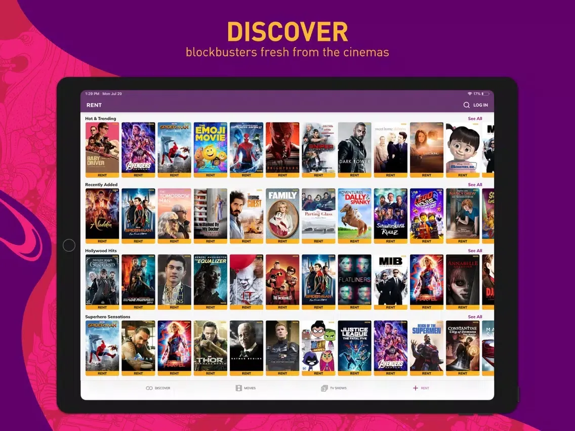 HOOQ - Movies, TV Shows & News iPad  سکرین شاٹس