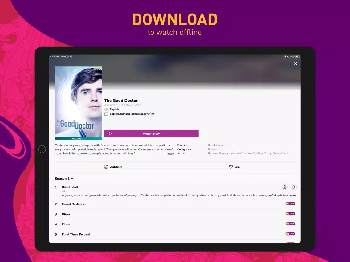 HOOQ - Movies, TV Shows & News iPad  سکرین شاٹس
