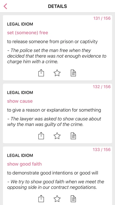 Legal Eyes idioms in English Screenshots