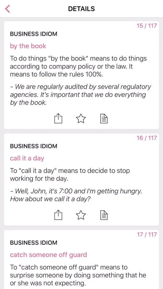 Zrzuty ekranu Love Business idioms in English