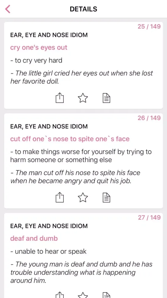 Screenshot di Love Eyes idioms in English