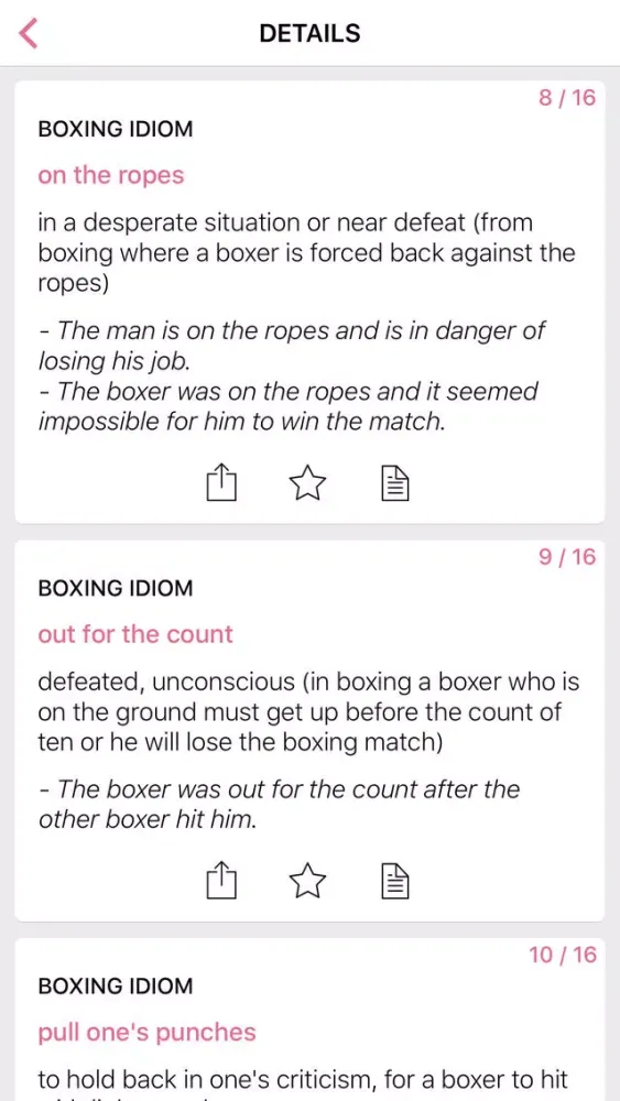 Sports Business idioms in English Screenshots