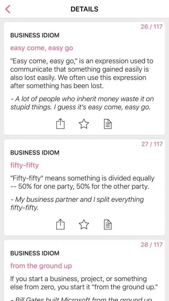Sports Business idioms in English Screenshots