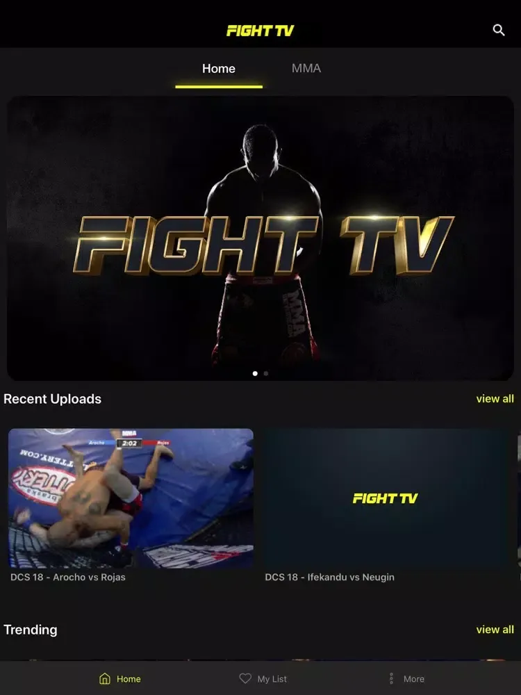 Скриншоты Fight-TV iPad 