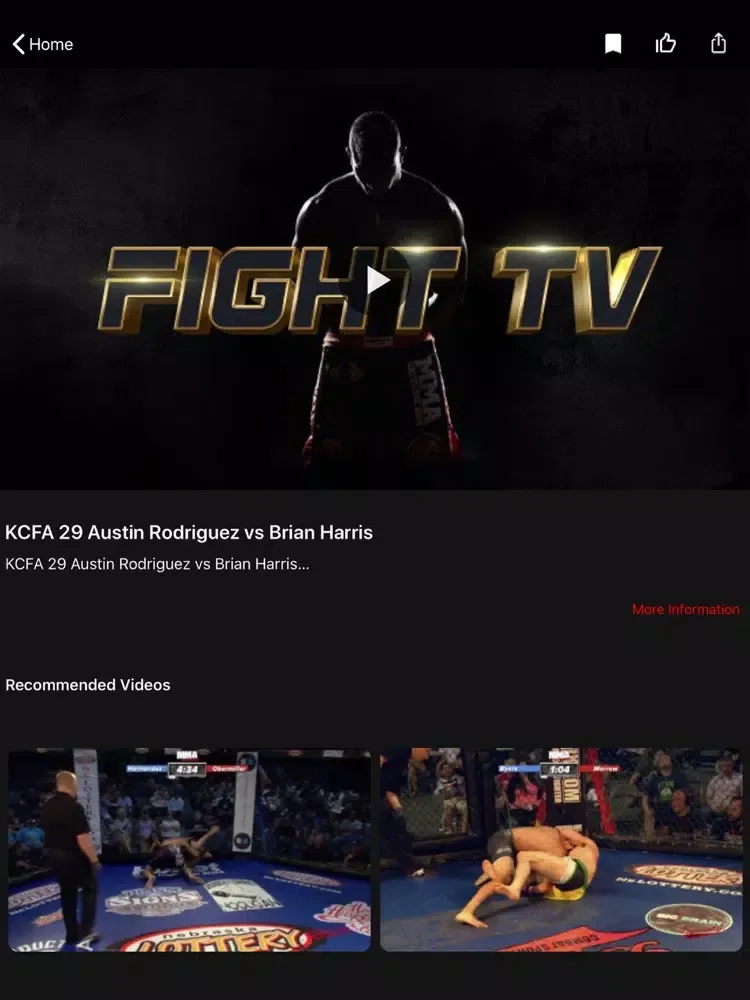 Скриншоты Fight-TV iPad 