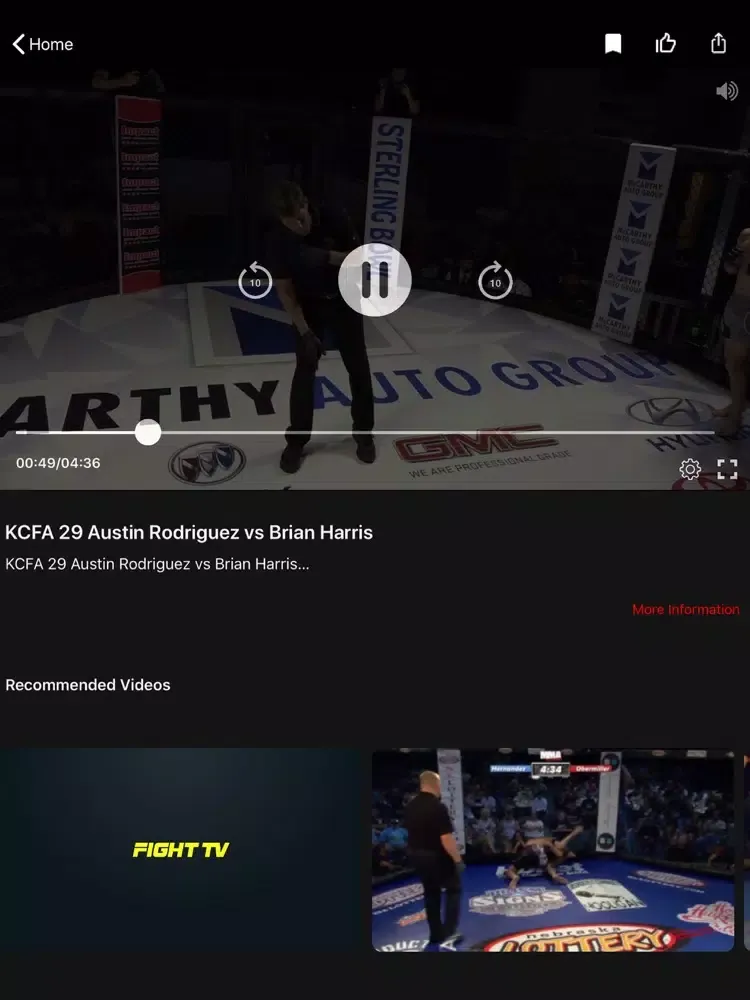 Скриншоты Fight-TV iPad 
