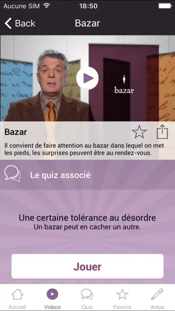 Tangkapan layar Merci Professeur !