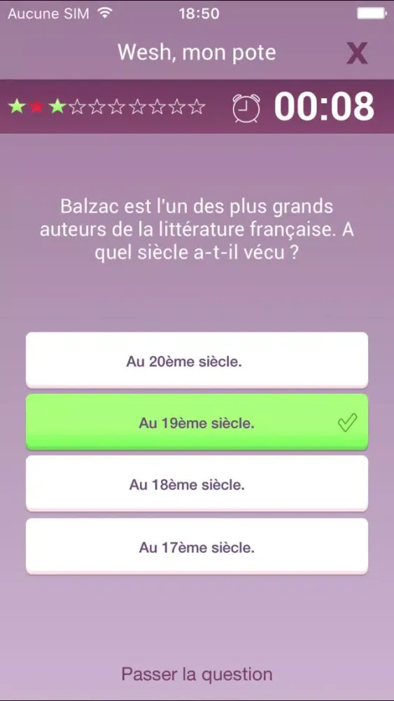 Tangkapan layar Merci Professeur !