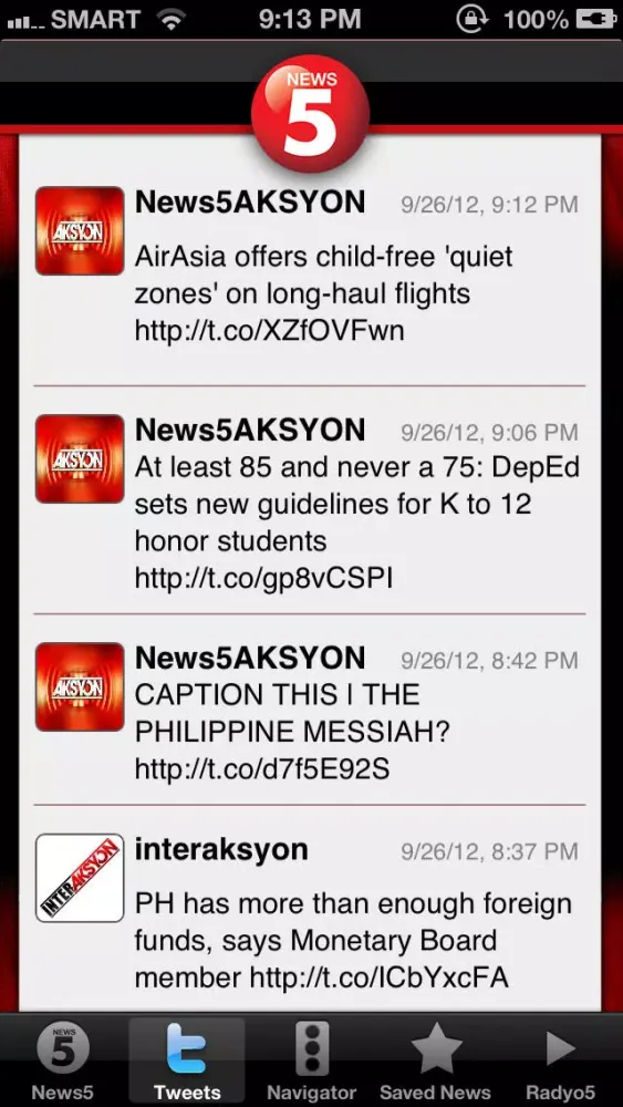 تصاویر InterAksyon for iOS