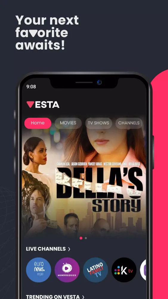 Ảnh chụp màn hình của Vesta Stream