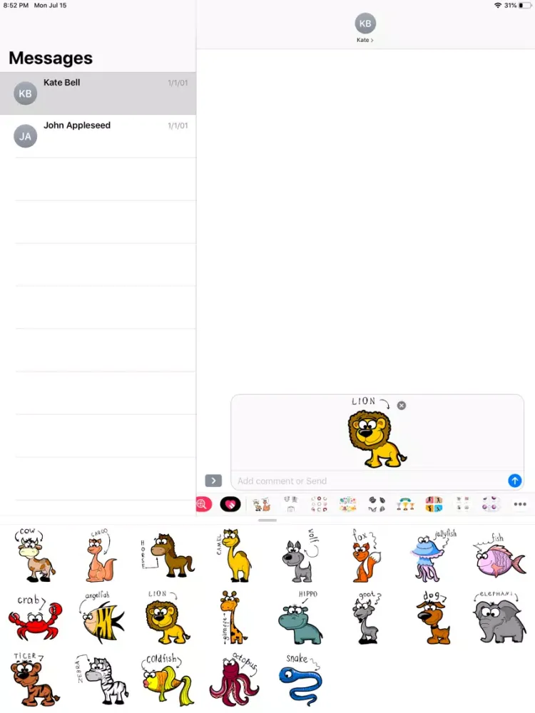 Ảnh chụp màn hình của AnimalNamesSetFSt iPad 