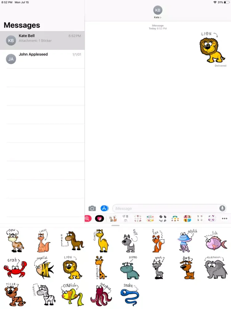Ảnh chụp màn hình của AnimalNamesSetFSt iPad 