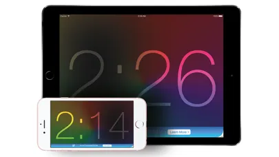 Zrzuty ekranu Tijd - large type fullscreen nightstand clock for bad vision