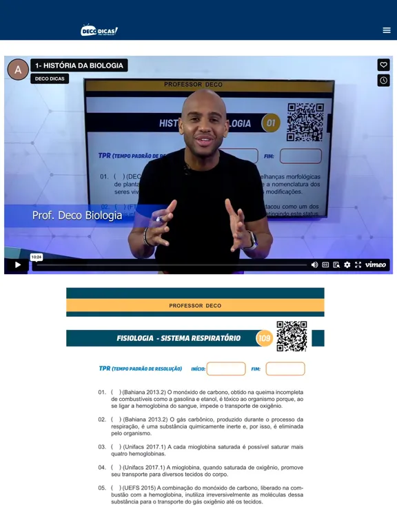 Biologia Dicas Enem e Medicina iPad 应用截图