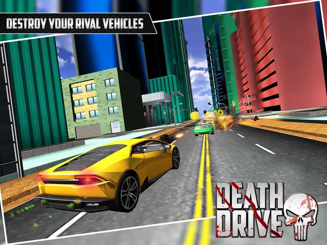 Capturas de pantalla de Death Drive 3D : Car Racing and Car Shooting game iPad 