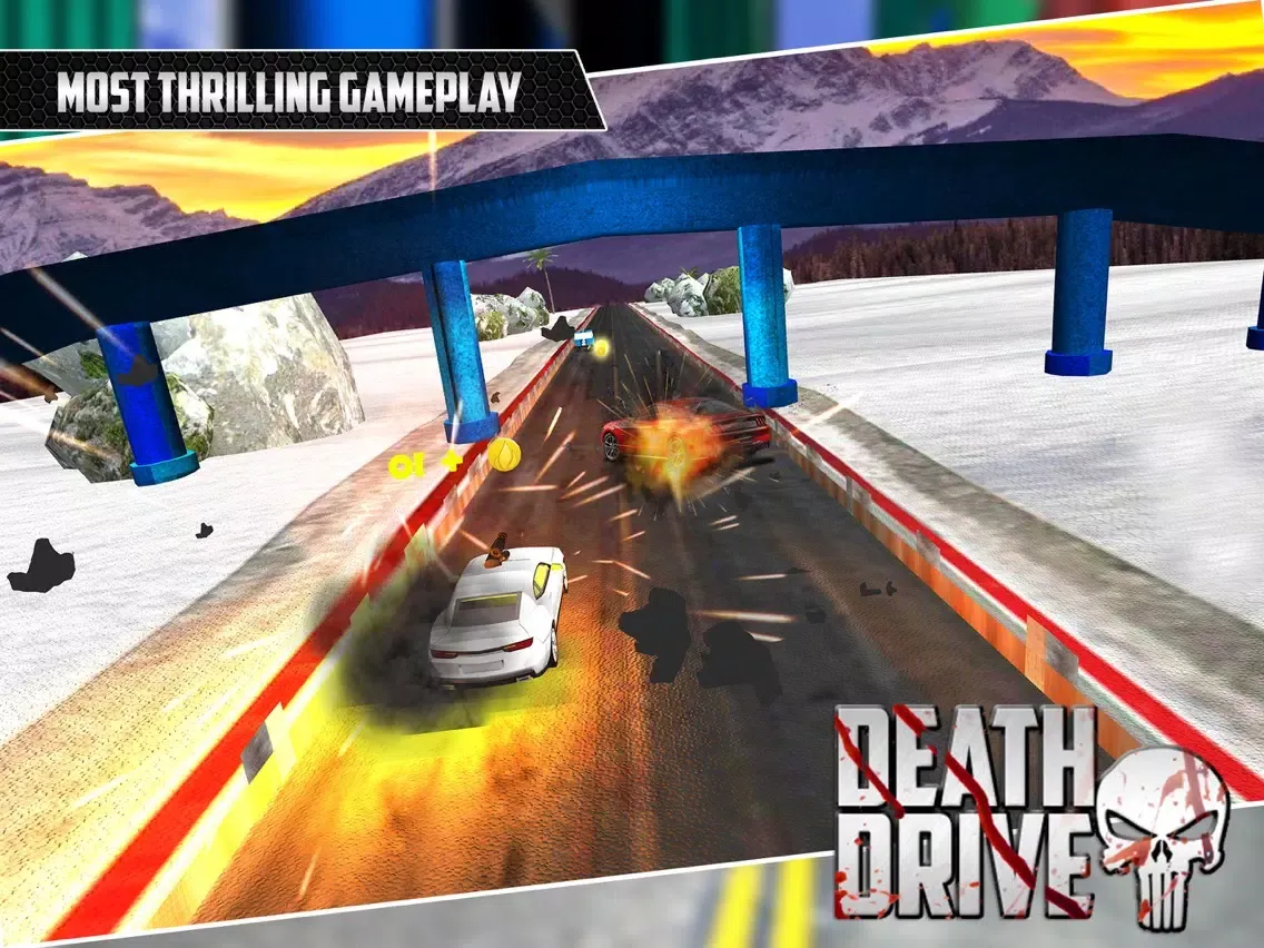 Capturas de pantalla de Death Drive 3D : Car Racing and Car Shooting game iPad 