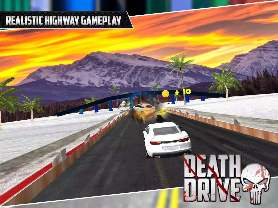 Capturas de pantalla de Death Drive 3D : Car Racing and Car Shooting game iPad 