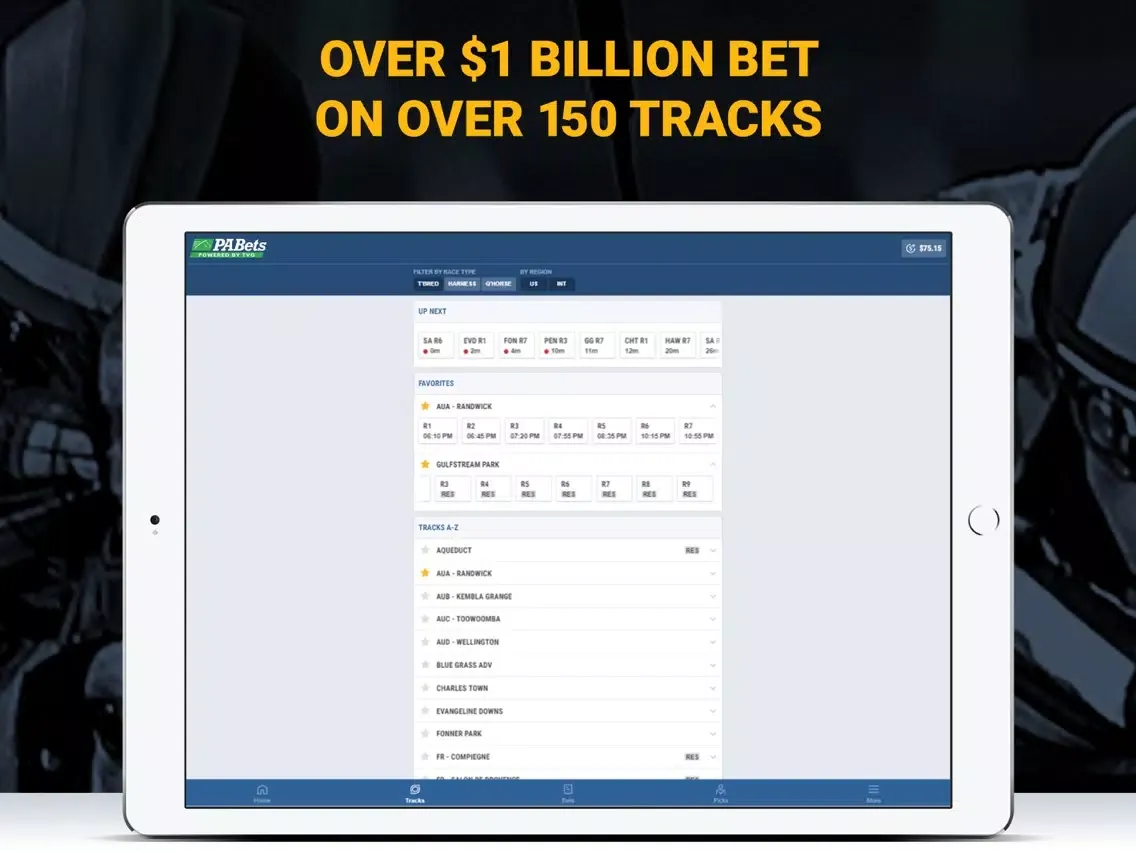 PABets - Horse Racing Betting iPad  স্ক্রিনশট