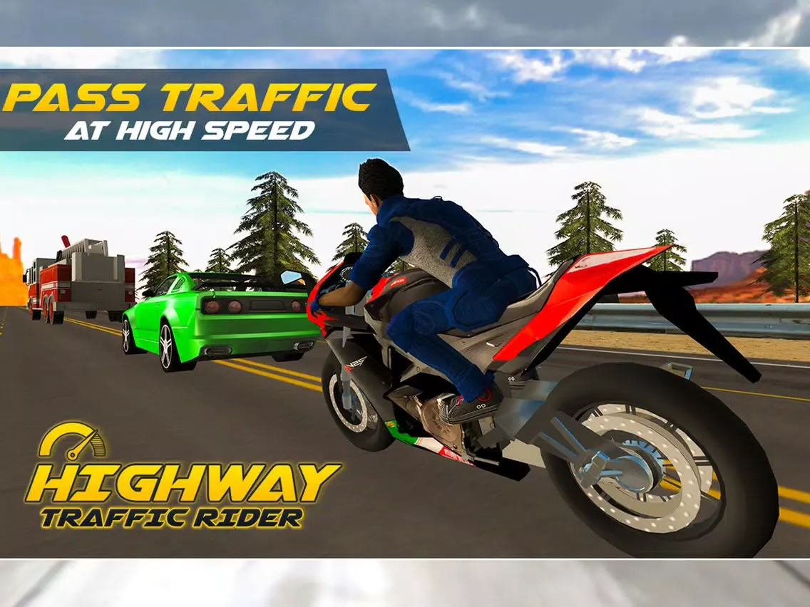 Highway Traffic Rider : Motorbike Rider iPad Screenshots