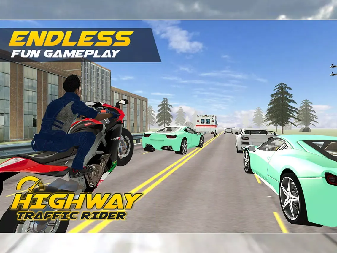 Highway Traffic Rider : Motorbike Rider iPad Screenshots