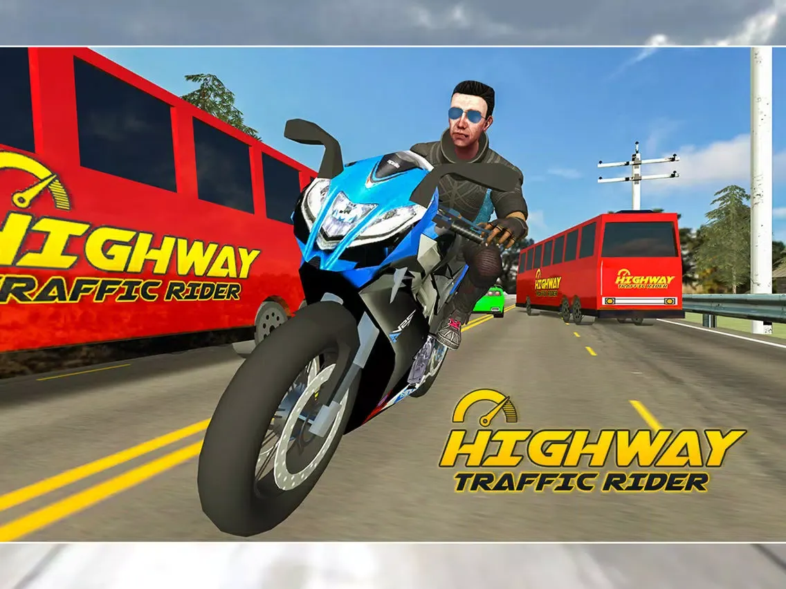 Highway Traffic Rider : Motorbike Rider iPad Screenshots