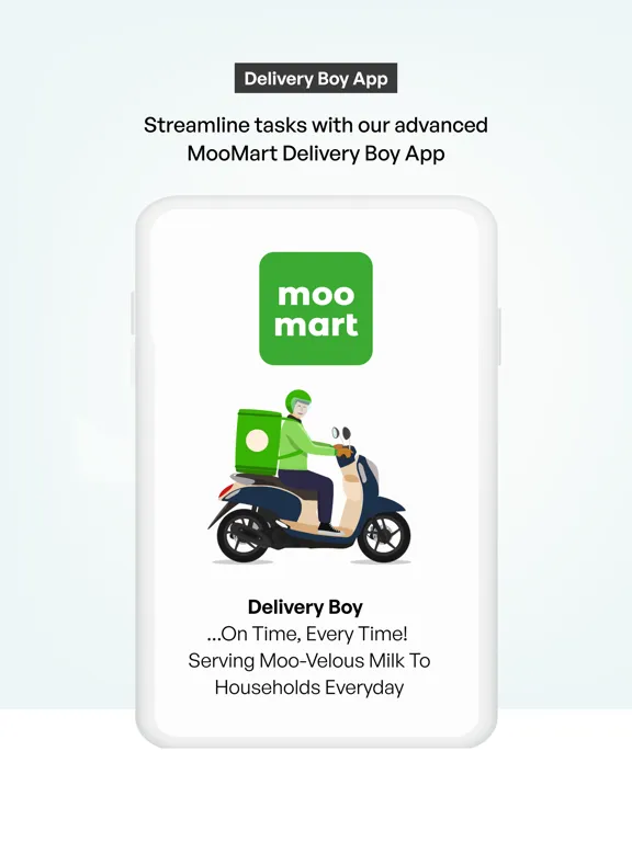 Tangkapan layar MooMart Delivery Boy iPad 