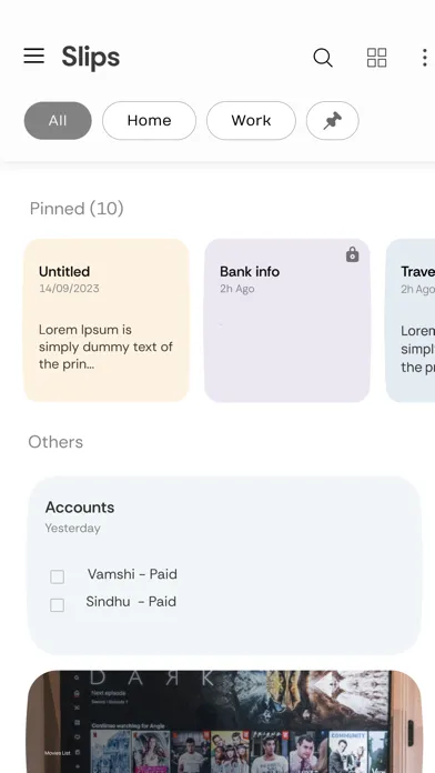 ภาพหน้าจอของ Slips - Notepad