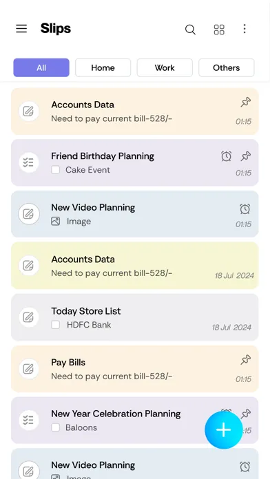 ภาพหน้าจอของ Slips - Notepad