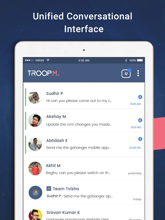 Troop Messenger - Team Chat iPad  Ekran Görüntüleri