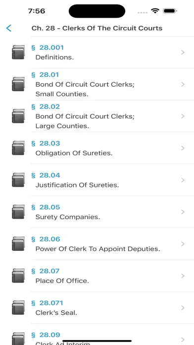 ภาพหน้าจอของ Florida Statutes, FL Laws