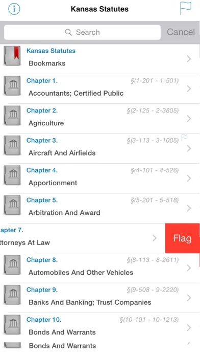 Zrzuty ekranu Kansas Statutes KS Laws