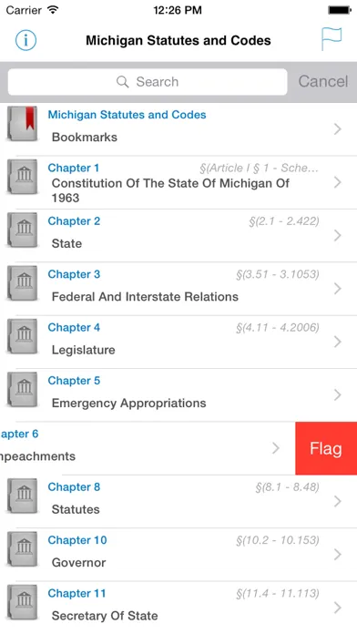 MI Code, Michigan Laws MCL Screenshots