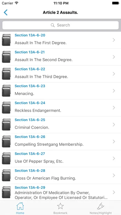 MI Code, Michigan Laws MCL Screenshots