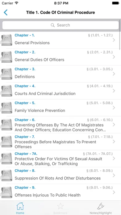 TX Code of Criminal Procedure Screenshots