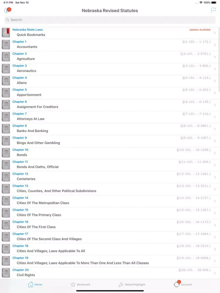 NE Laws & Codes Nebraska Title iPad  Ekran Görüntüleri